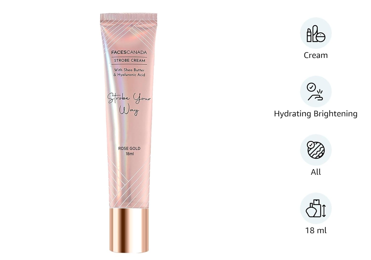 FACES CANADA Strobe Cream Mini Rose Gold - Image 3