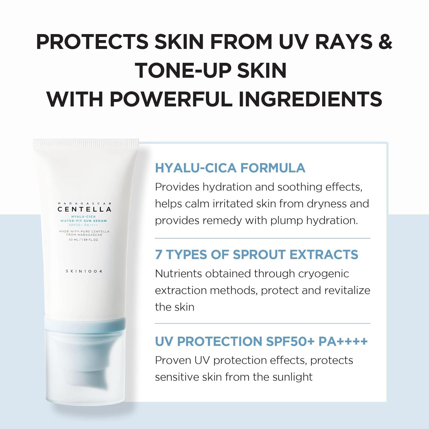 Skin1004 Hyalu-Cica Water-Fit Sun Serum - Image 4