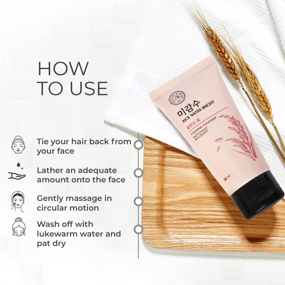 Rice Water Bright Foaming Face Wash - Image 6