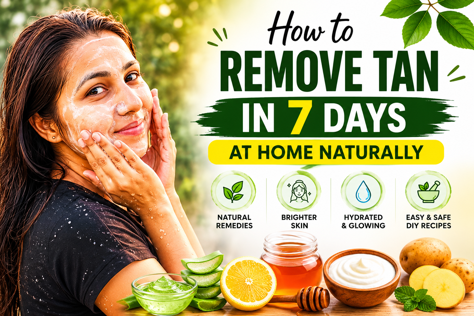 How can I remove tan in 7 days at home