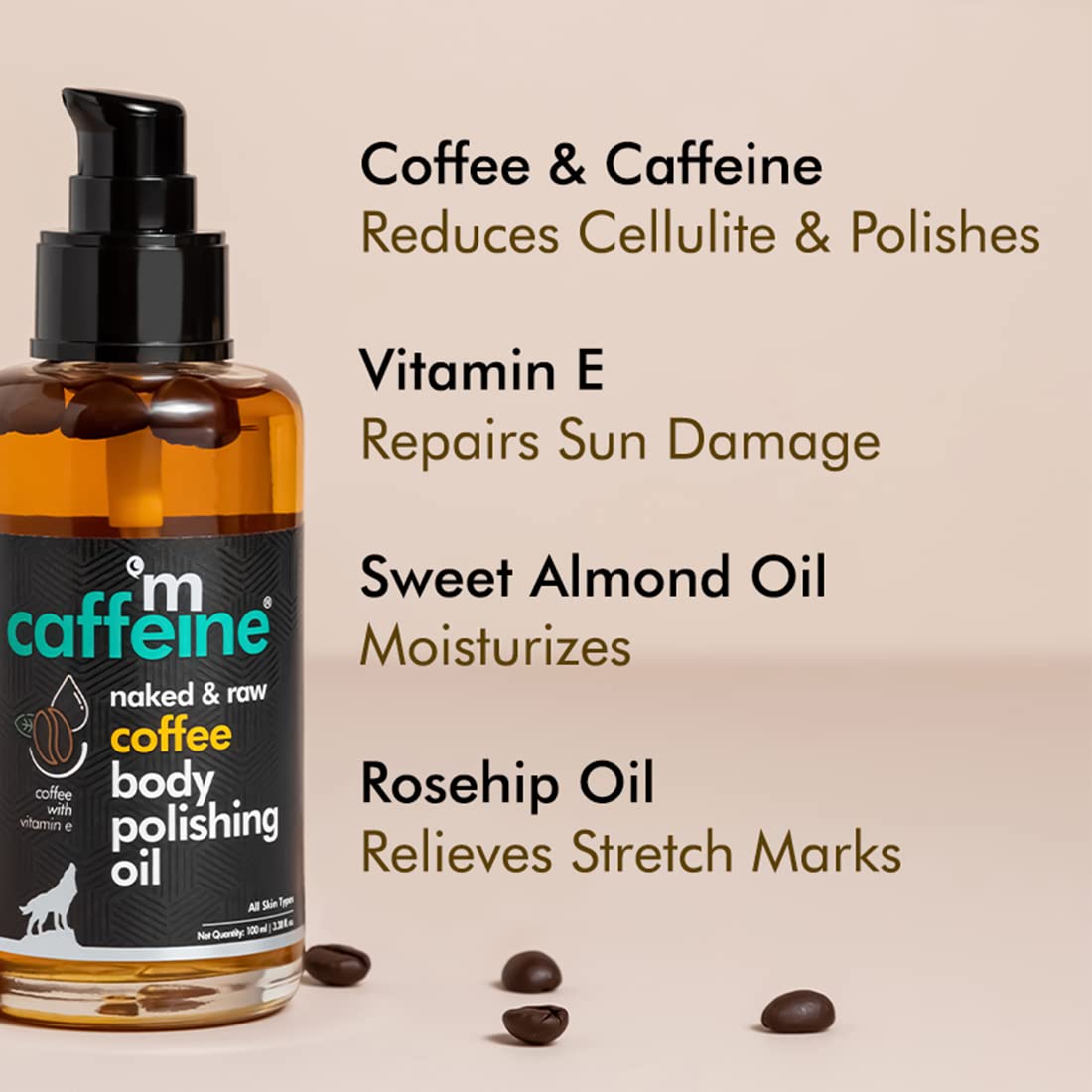 mCaffeine Coffee Body Polishing Oil - Image 3