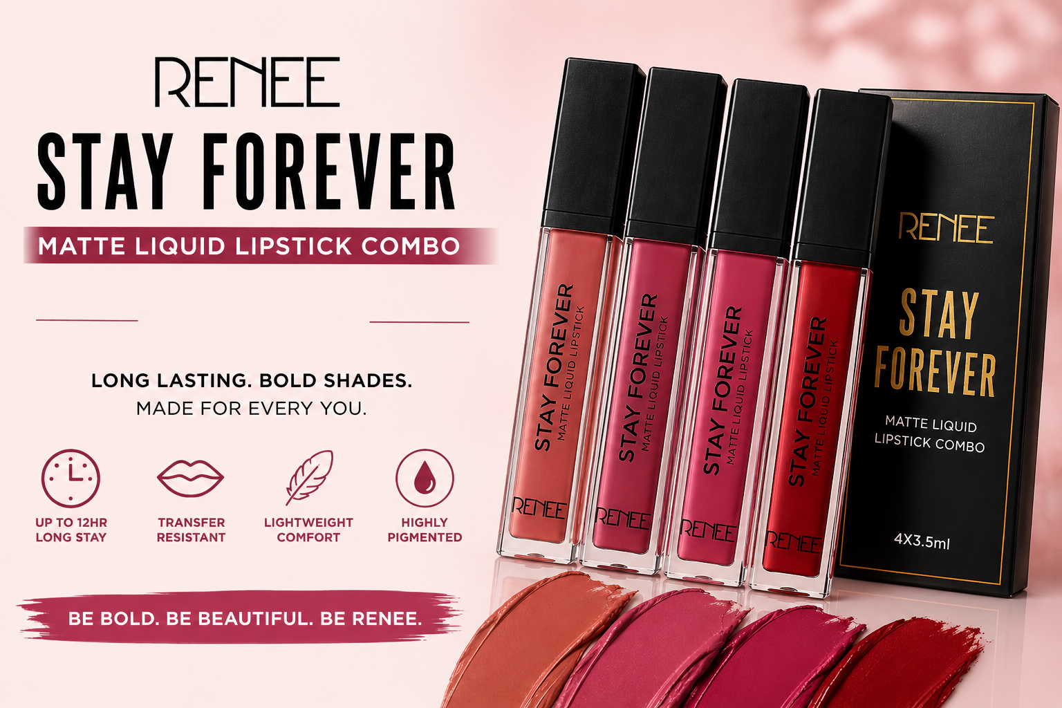 RENEE Stay Forever Matte Liquid Lipstick Combo 2026