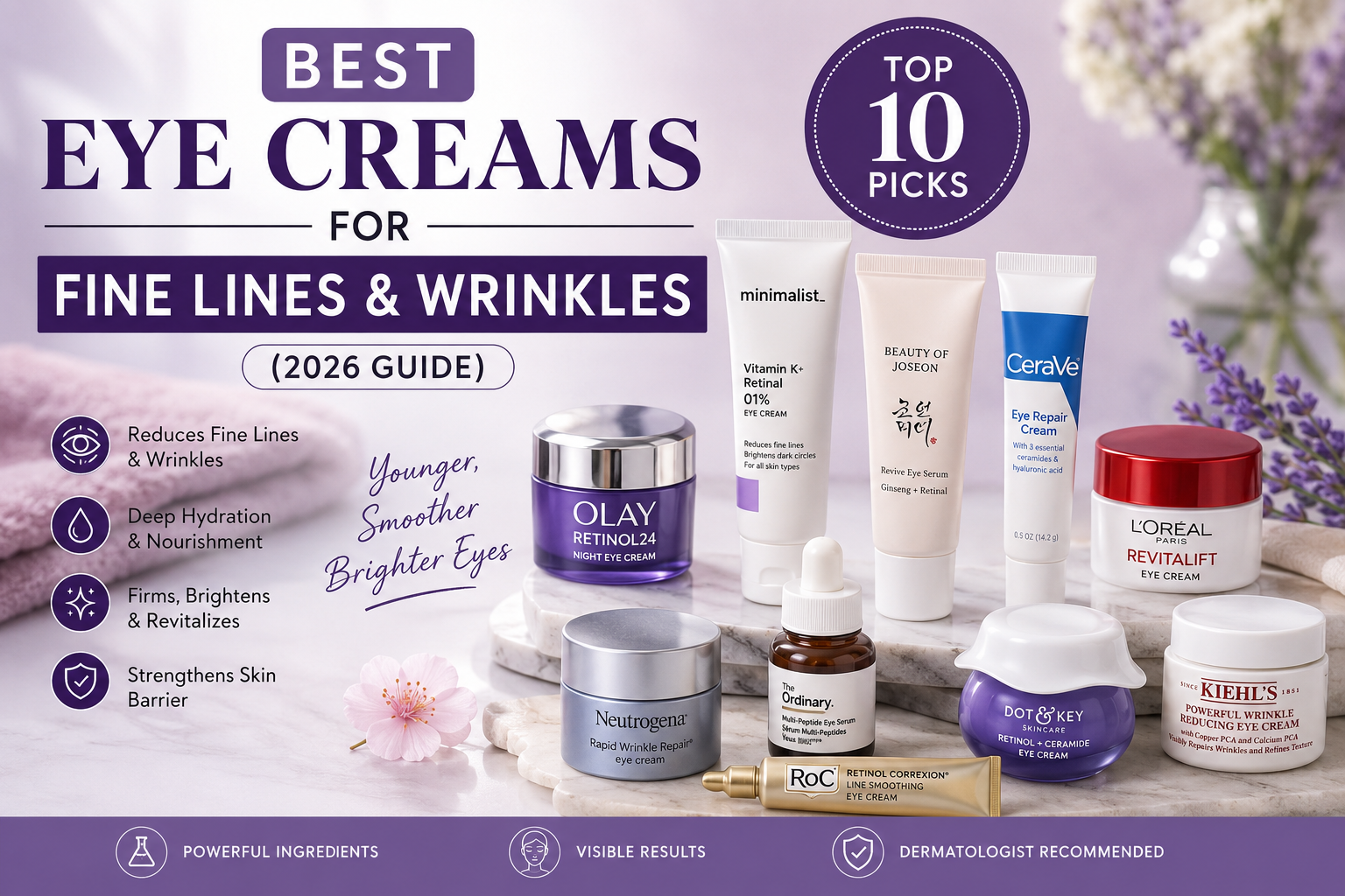 Best Eye Creams for Fine Lines & Wrinkles 2026