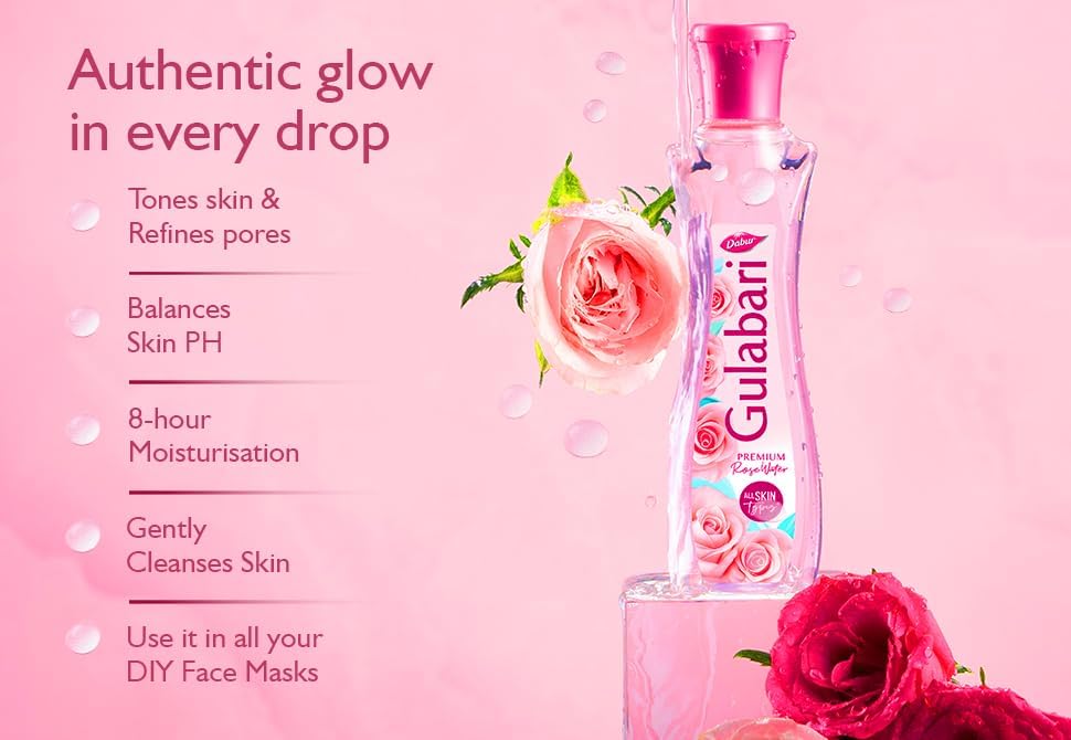 Dabur Gulabari Premium Rose Water/Face Toner - Image 2
