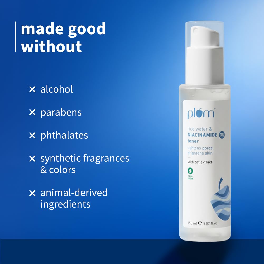 Plum 3% Niacinamide & Rice Water Face Toner - Image 4