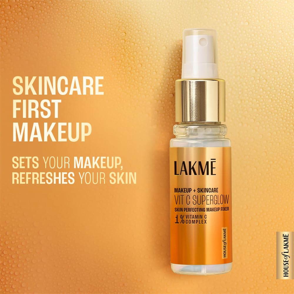 Lakme Makeup+Skincare VitC Superglow Skin Perfecting Makeup Fixer - Image 2