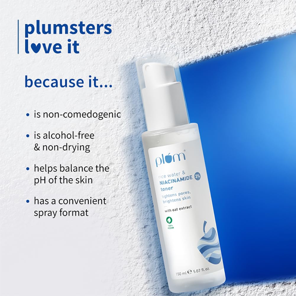 Plum 3% Niacinamide & Rice Water Face Toner - Image 5