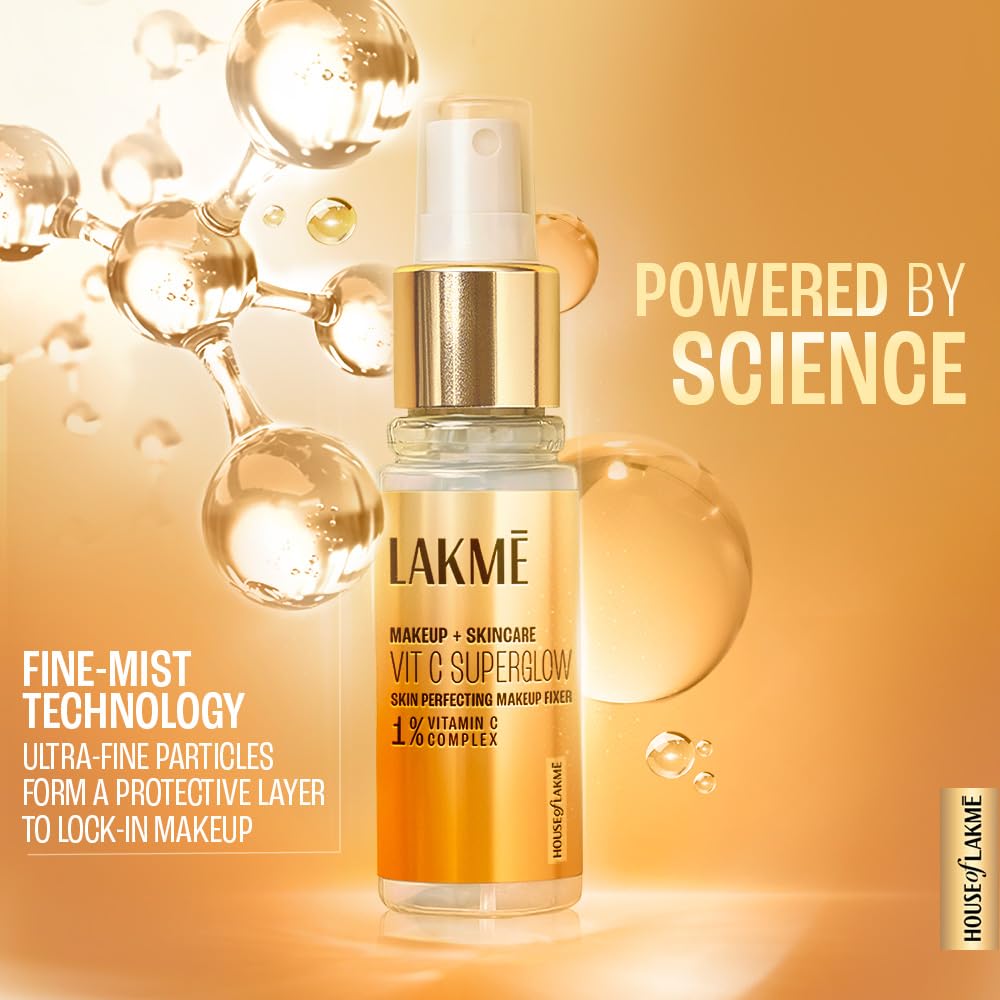 Lakme Makeup+Skincare VitC Superglow Skin Perfecting Makeup Fixer - Image 3