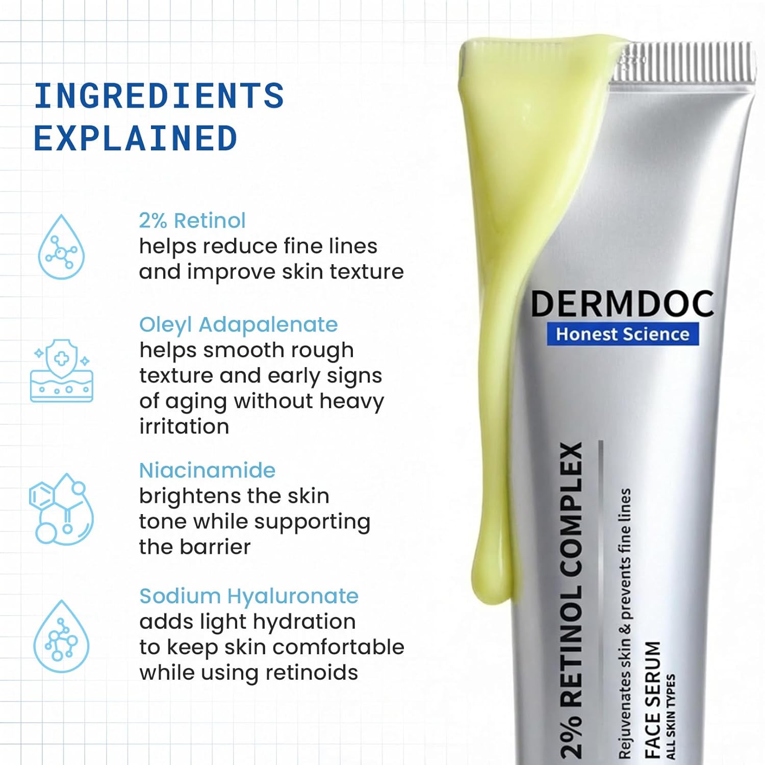 DERMDOC 2% Retinol Face Serum - Image 2