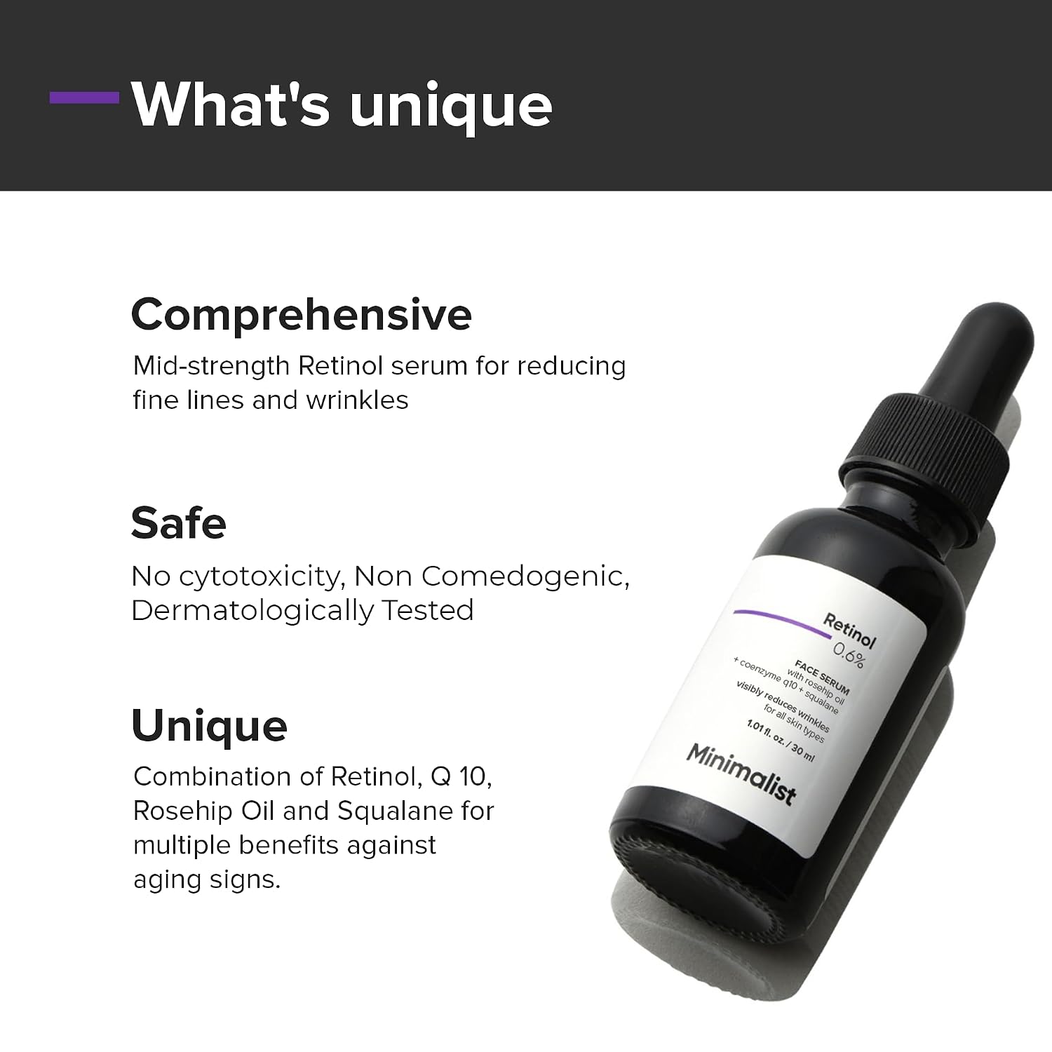 Minimalist Retinol 0.6% Face Serum For Unisex - Image 3