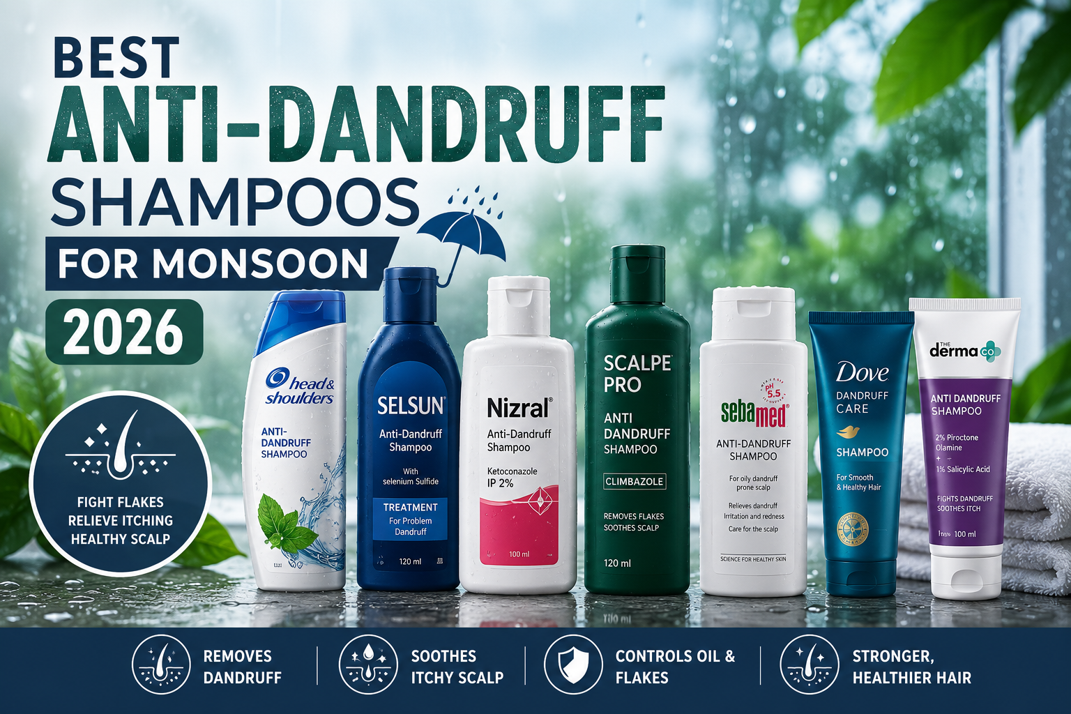 Best Anti-Dandruff Shampoos for Monsoon (2026) | Top Picks
